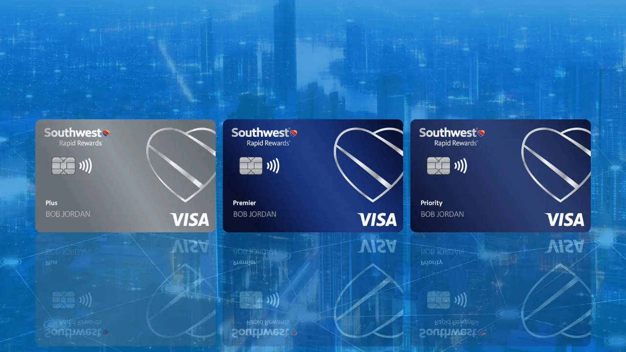 Cartões Rapid Rewards Southwest